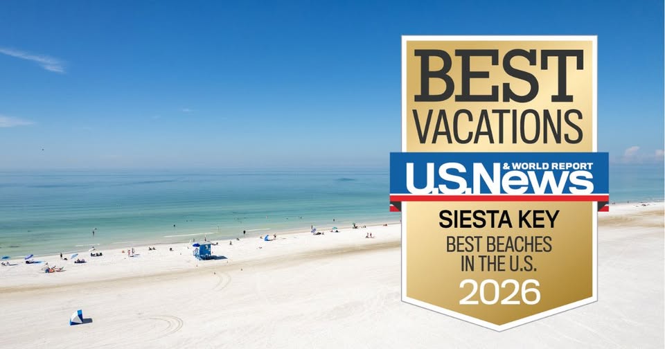 Siesta Key Named No. 1 Beach in the U.S. by U.S. News and World Report
