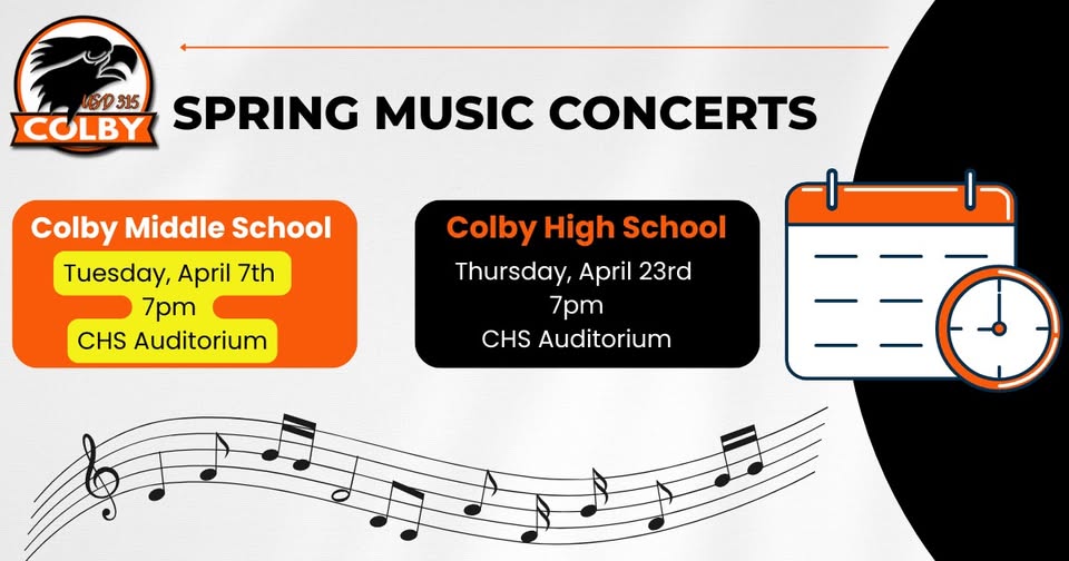 Colby Middle School to Host Band and Choir Concert April 7
