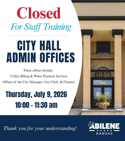 Abilene City Hall Offices to Close Briefly on July 9 for Staff Training