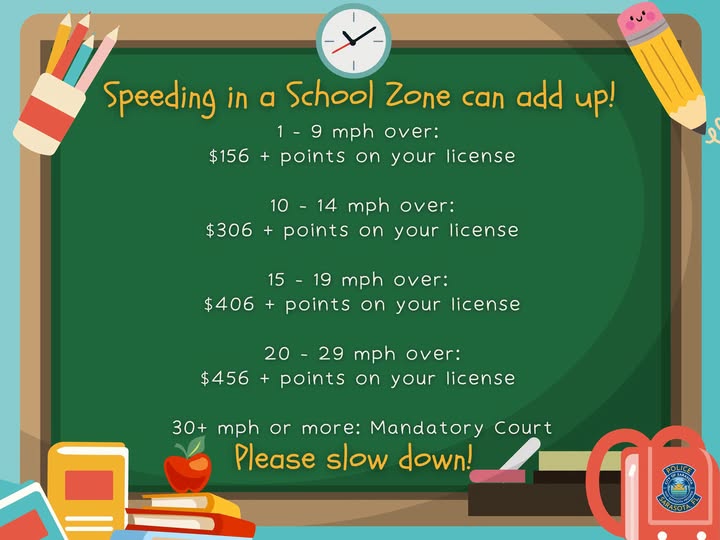 Sarasota Police Remind Drivers of School Zone Speed Limits Ahead of Aug. 10 Start
