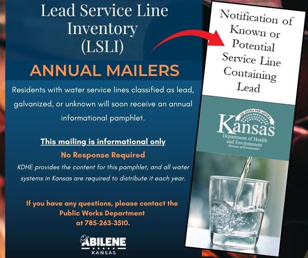 Abilene to mail annual lead service line notices to homes with lead, galvanized or unknown lines