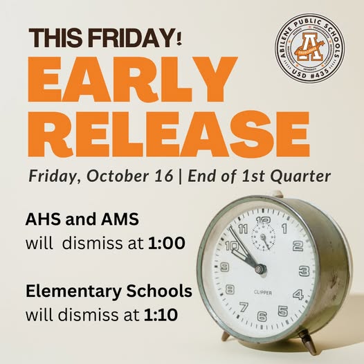 Abilene schools dismiss early Friday to end first quarter; parent-teacher conferences Oct. 21-22