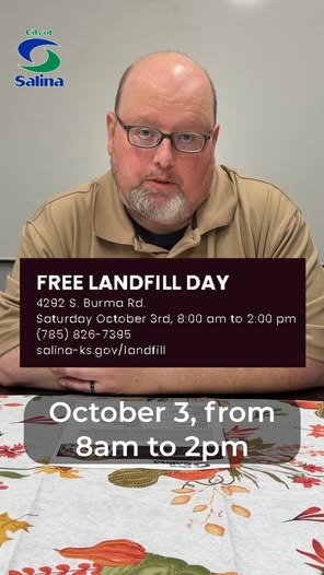 Free Landfill Day Saturday at Salina Municipal Solid Waste Landfill