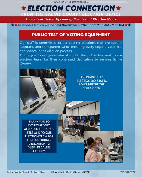 Saline County completes public test of voting equipment
