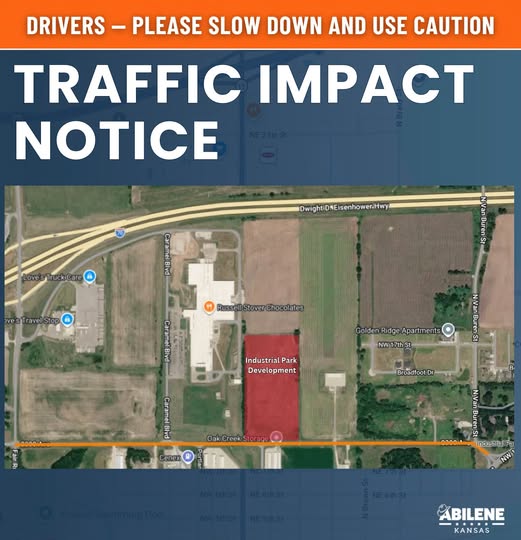 Abilene Industrial Park construction and light-pole flag changes to bring crews near roadways in November