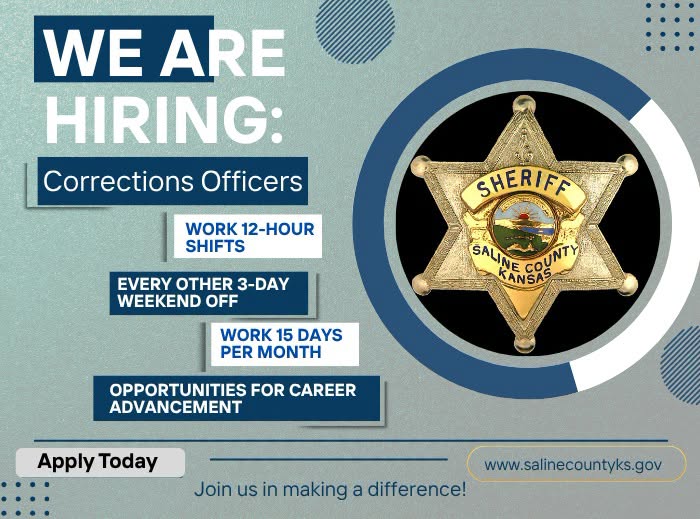 Saline County Sheriff’s Office accepting Corrections Officer applications