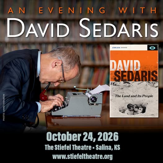 David Sedaris to appear at the Stiefel Theatre on Saturday
