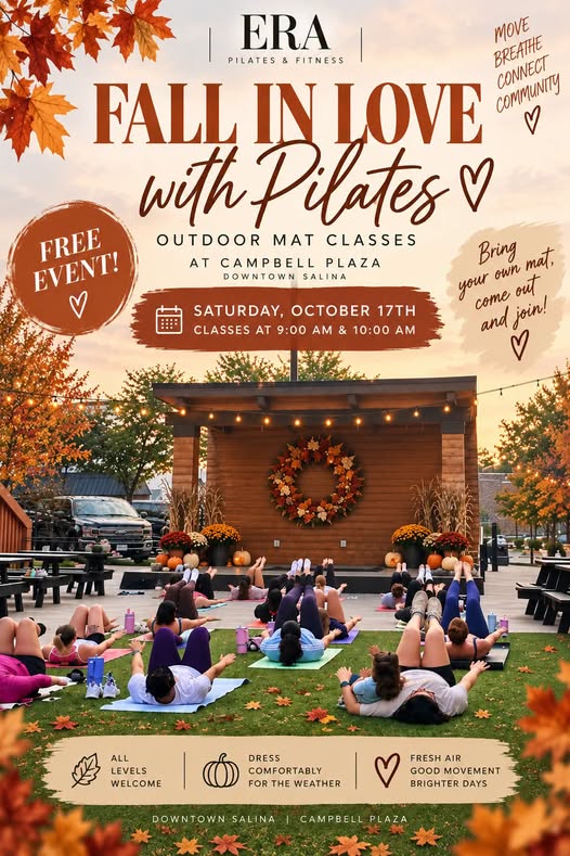 Era Pilates & Fitness plans free outdoor mat Pilates at Campbell Plaza Oct. 17