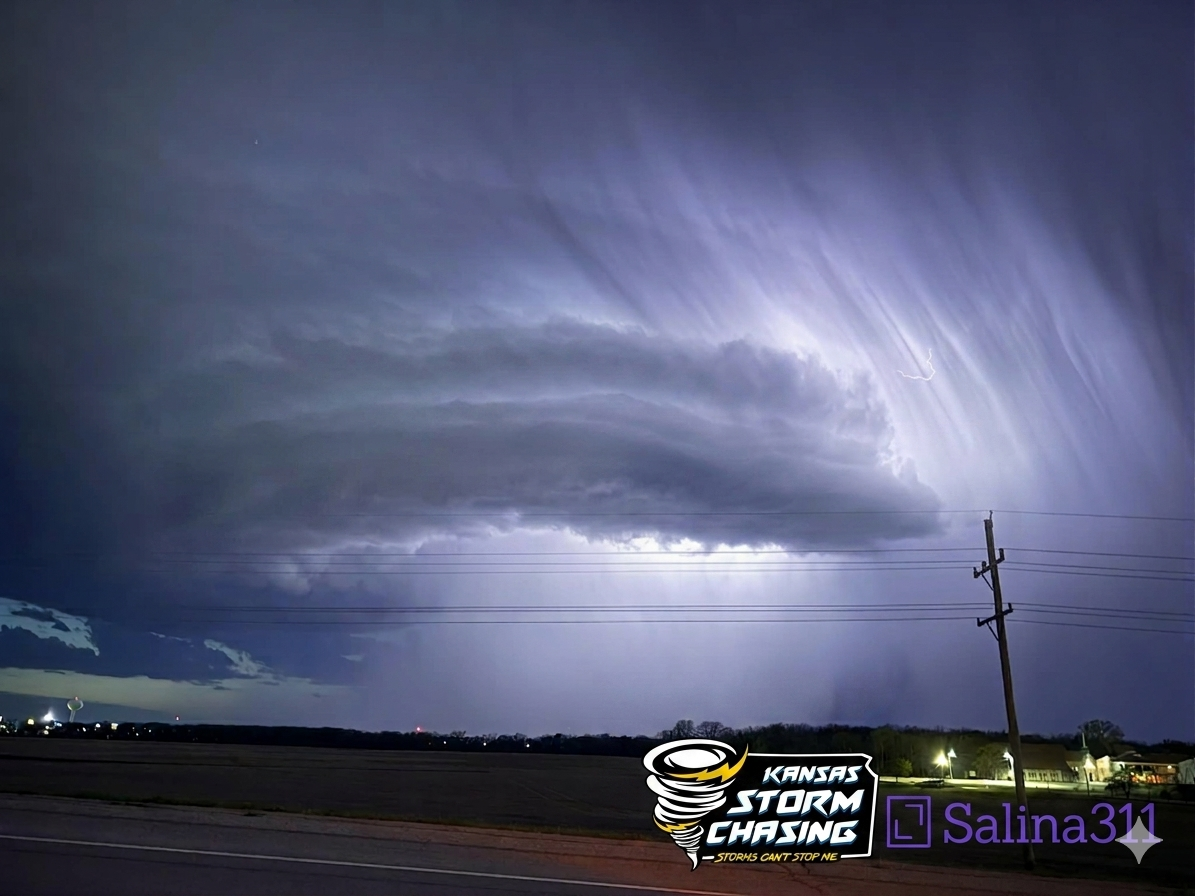 First April thunderstorm brings hail, supercell north of Salina Thursday night