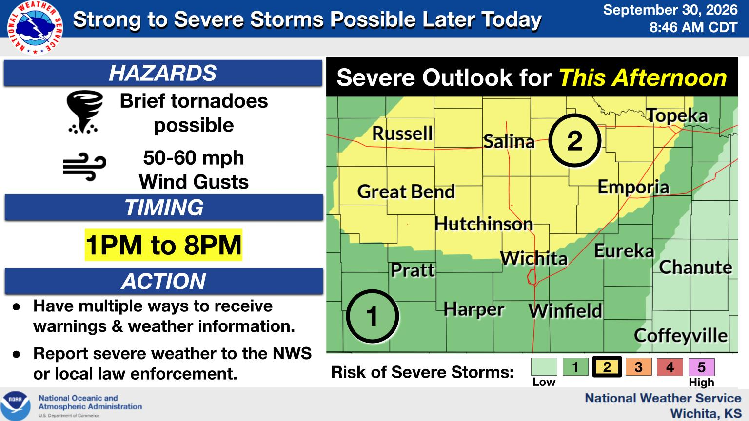 Strong to Severe Storms Possible Later Today for Abilene Area