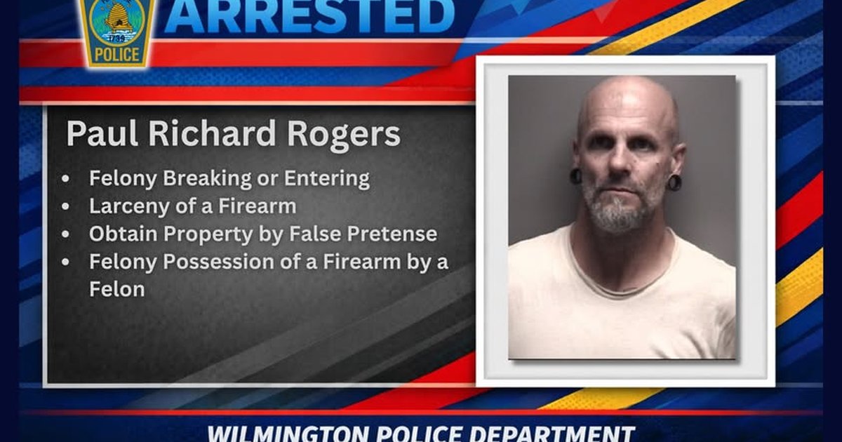 Wilmington Man Arrested on Firearms Theft, Felon Possession Charges ...