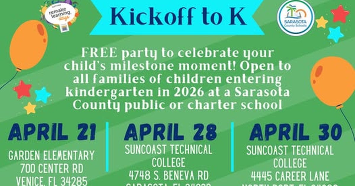 Sarasota County Schools to Host Kindergarten Orientation Events in ...