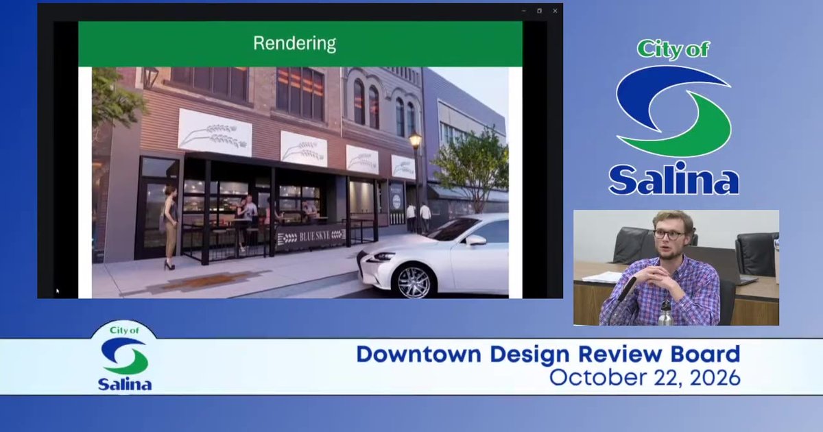 Salina design board backs canopy over Blue Skye Brewery's sidewalk cafe ...