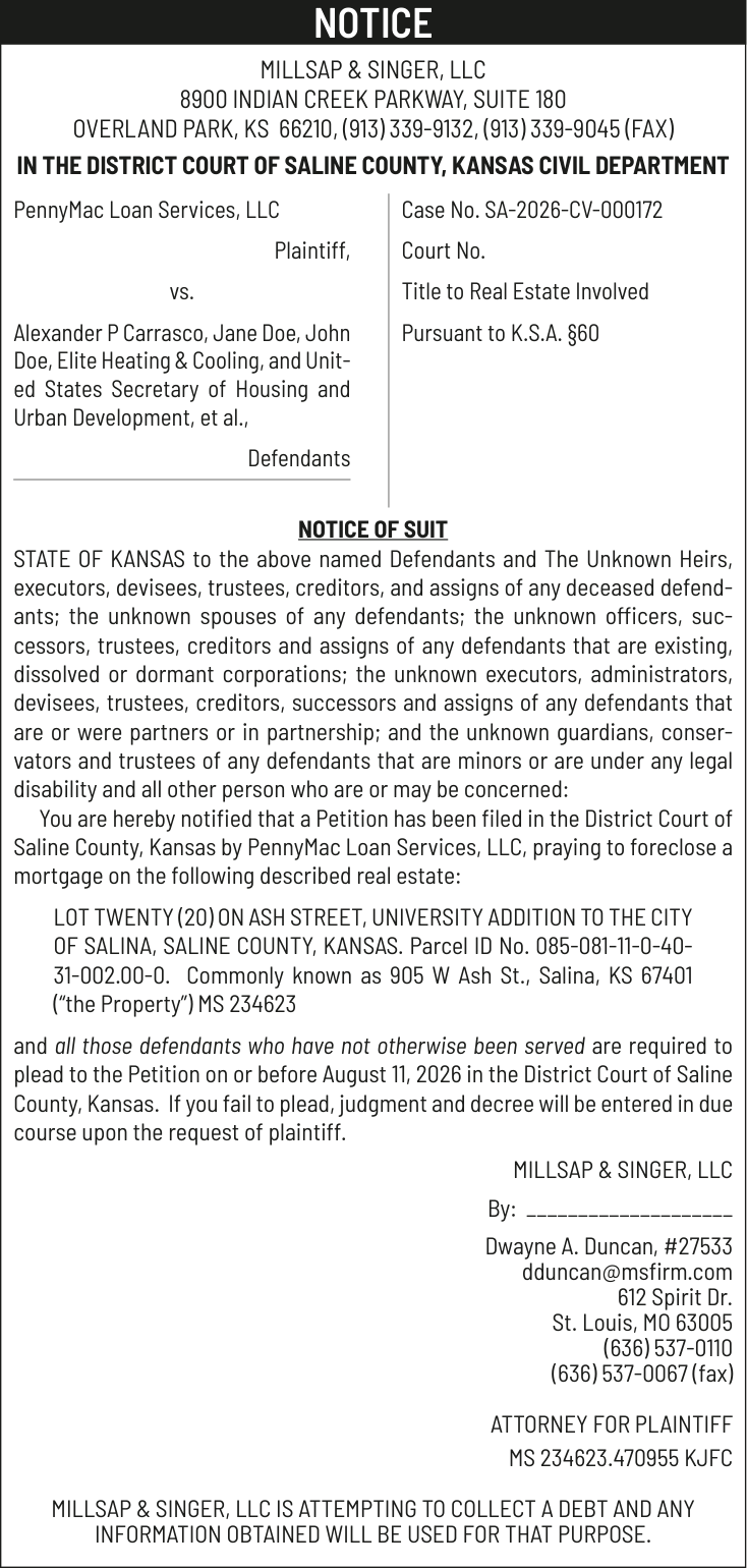 Public notice 858 234623.470955 KJFC published in Salina311 Newspaper July 15