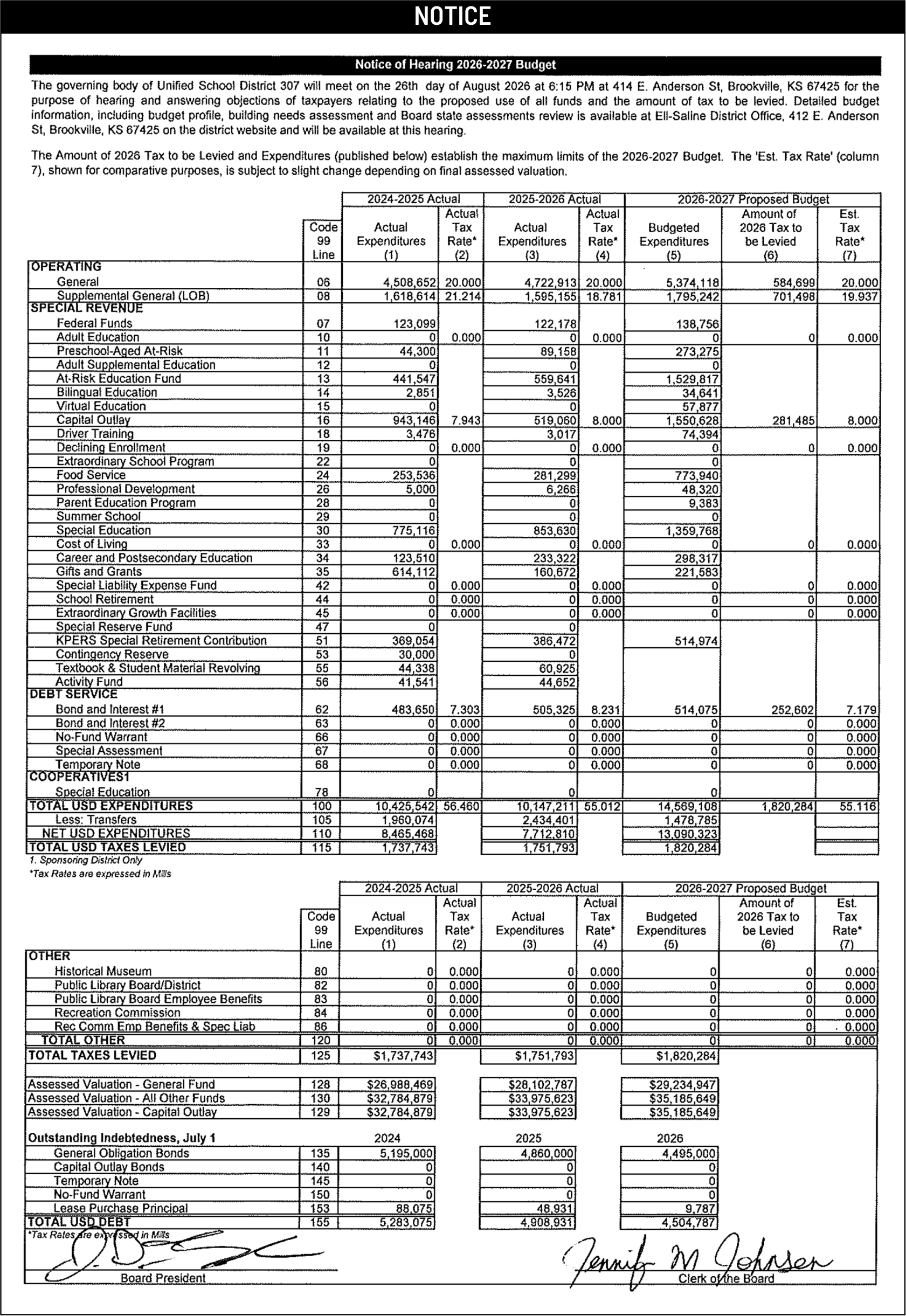 Public notice 931 Notice of Hearing published in Salina311 Newspaper August 12, 2026