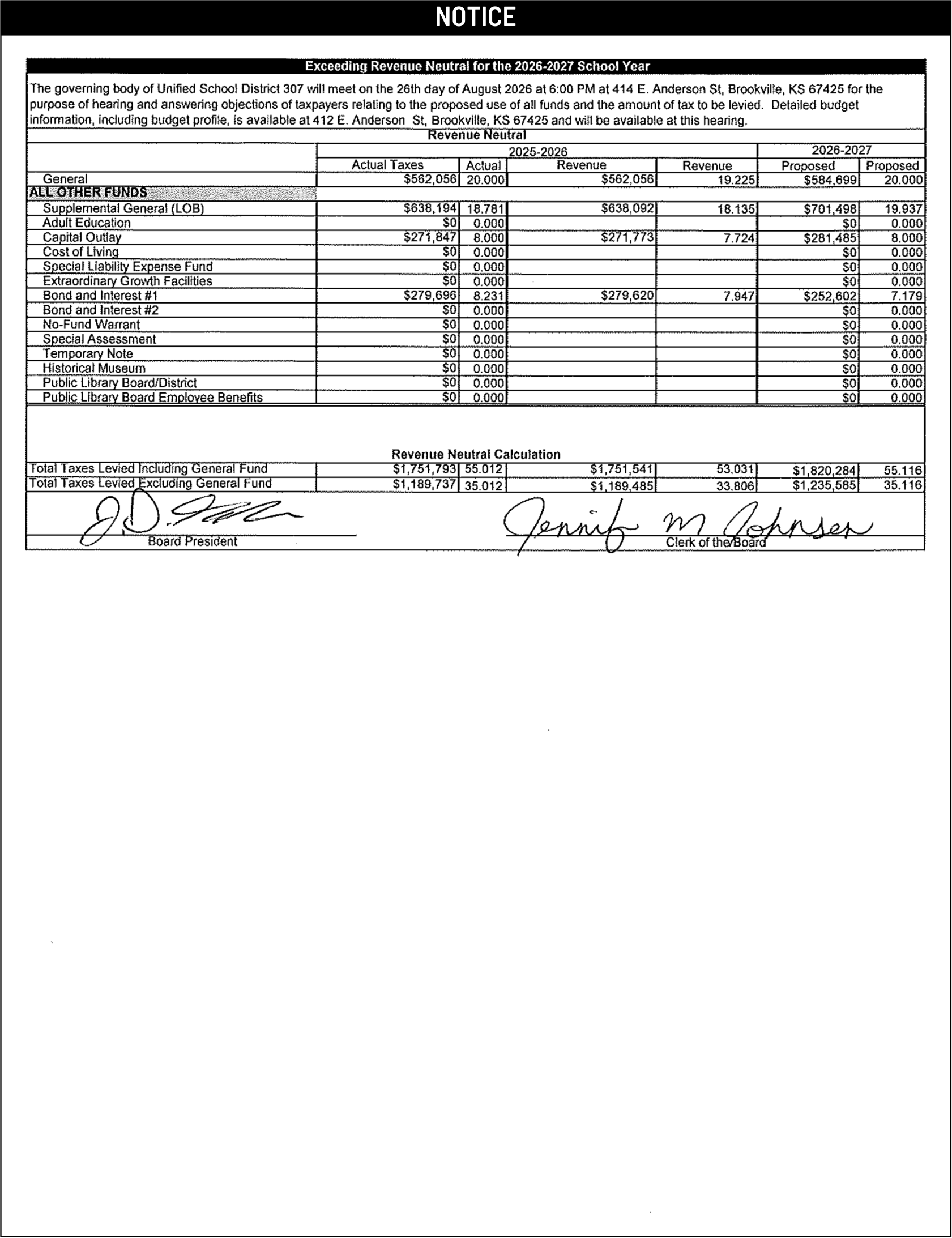 Public notice 931 Notice of Hearing published in Salina311 Newspaper August 12, 2026