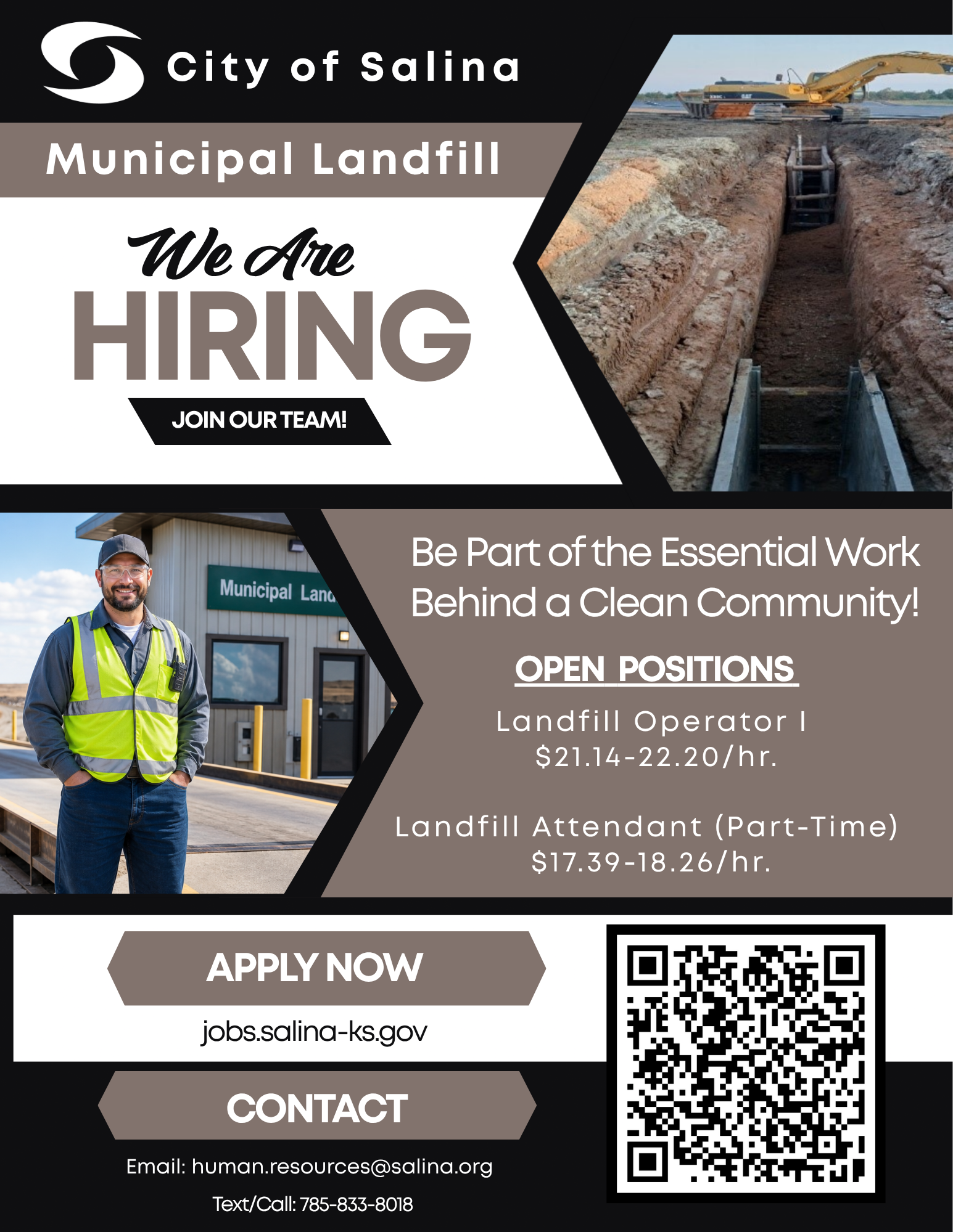 City of Salina hiring landfill operator and part-time attendant