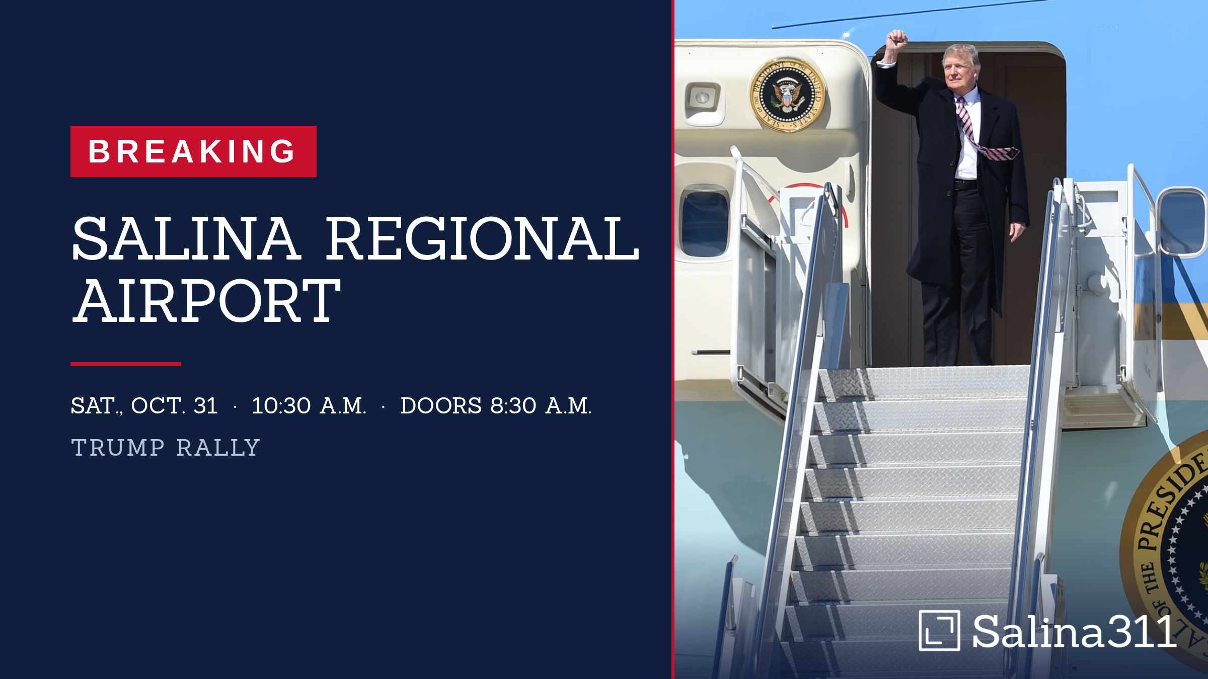 Trump's Salina rally to be held at Salina Regional Airport