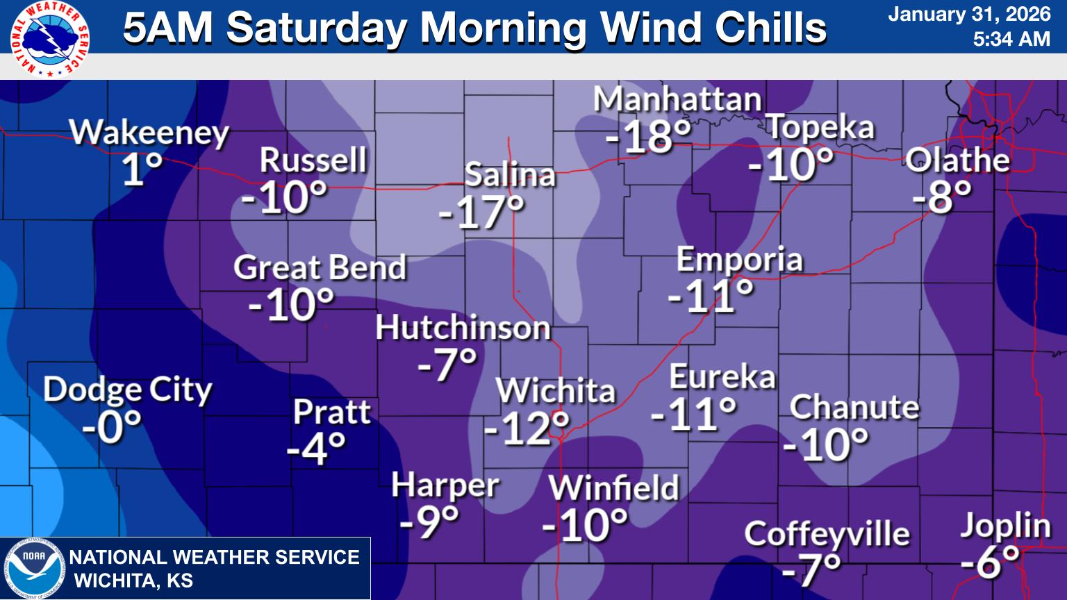 Dangerously Cold Wind Chills This Morning